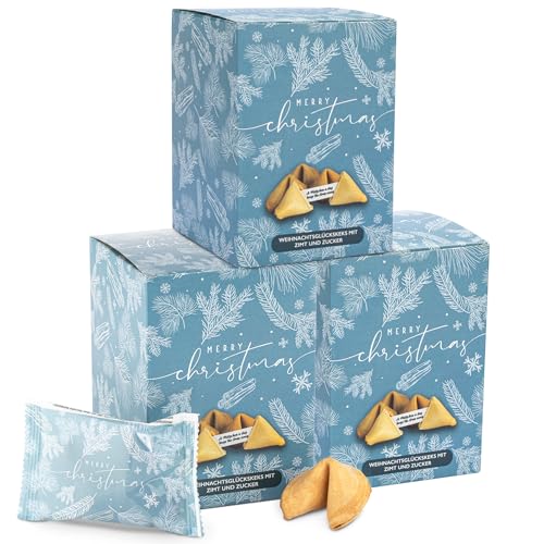FOOD crew 30x Weihnachtsglückskekse mit Zimt Geschmack –...