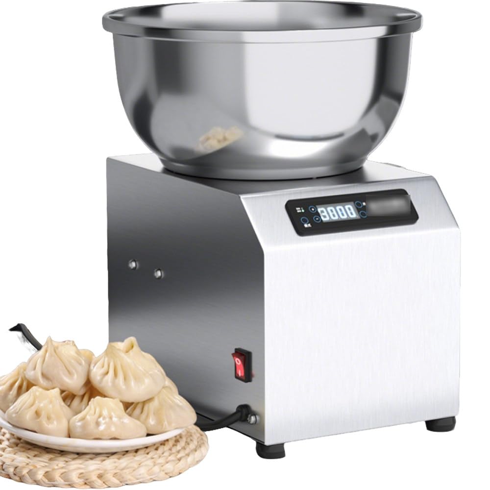 2200w Impastatrice a Spirale Commerciale,5kg/8kg,Doppia Rotazione,Ciotola in Acciaio Inox,30 Minuti Timer,per Panetteria Ristorante Pizzeria Impasto Pane 8kg