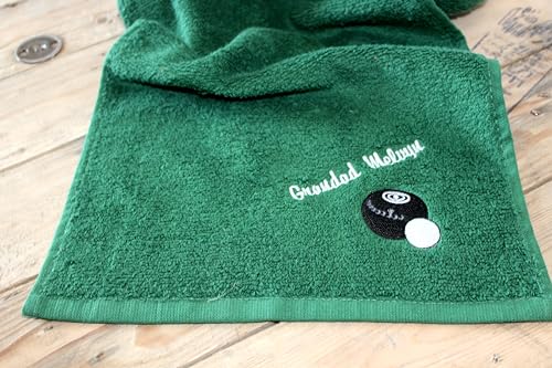 Personalised Lawn Bowls Towel, Crown or Green Bowls. Add a name