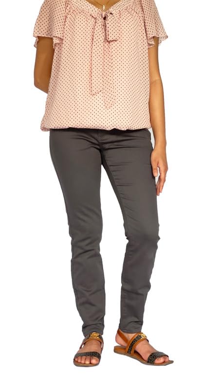 RDL Stretch Cotton Chino Pants for Women - Straight Leg Slim Fit Womens Chinos for Casual Wear