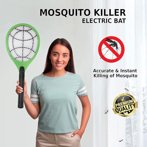 Image of Ephemeral Swatter Anti Mosquito Fly Repellent Bug Insect Repeller Pest Racket Trap Home Tool : RandomColor (Double Racket)