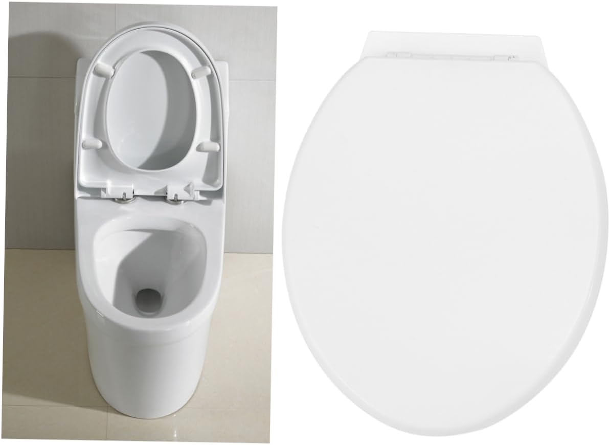 Alipis Pp Board Toilet Seat Cover Thick Shaped Lid Easy Install Home/bathroom