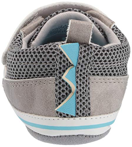 Ro + Me By Robeez Baby Boy Crib Shoes Boys Infant Athletic Sneaker, Dinosaur Light Blue, 6-12 Months #TOP2