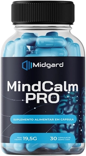 MindCalm Pro - Suplemento com Triptofano, Magnésio, Resveratrol, Inositol e Vitaminas - 19,5g - 30 Cápsulas - Midgard
