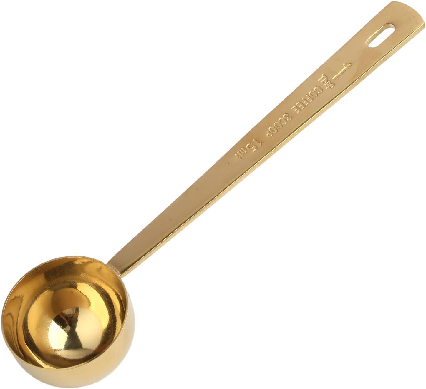 Ritual Scoop Gold Finished Stainless Steel Measuring Spoon，Precision Measuring Spoon for Collagen Supplements, Approximate Measure Coffee Scoop