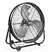 XtremepowerUS 24" Industrial Shop Fan High-Velocity Flow Drum Fan Floor Fan Rolling Drum Garage Tilt 3 Adjustable Speed Commercial, Gym, Garage Use, Black