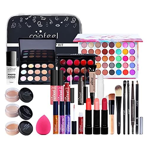 Rubies Kit Trucco Elvira Ufficiale – Palette Ombretti, Rossetto, Eyeliner E Borsa Inclusi, Per Halloween E Costumi