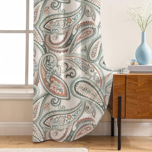 Image of LINENWALAS Printed Blackout Curtains for 7.5 Feet Door | Set of 2 | Printed Drapes | Thermal Insulated, Room Darkening Panels with Grommet Hanging for Living Room (Royal jaali)