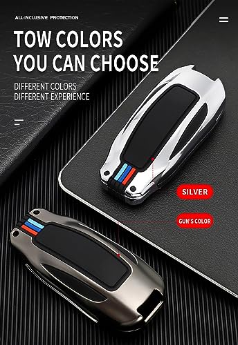 Coque de clé Tesla Model X KUNIO en métal noir lourd et chic