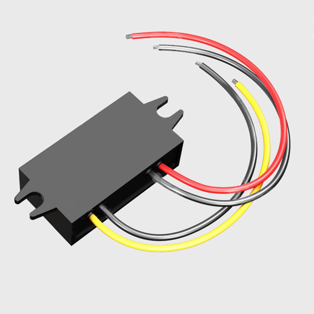 Convertisseur De Tension Cc 12V-30V à 12V 5a, Boîte De Filtre Et De Fusible Pour Moniteur LCD De Camion Ou Systeme De Camera De Recul Type Black