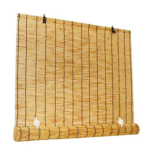 Bamboo Shades For Patio Bamboo Shades Porch Blinds Outdoor Sunshades Window Blinds Reed Roll Up Roll Up Bamboo Roman Shades Cordless Light Filtering Privacy Screen With Hook Up Custom Size (Color : O #TOP9