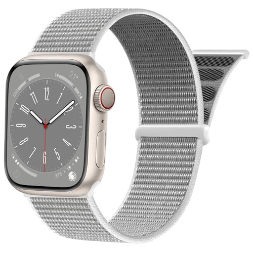 SNBLK Sport Nylon Loop Band Compatible with Apple Watch Bands for Women Men 40mm 41mm 42mm 44mm 45mm 46mm 49mm 38mm, Breathable Braided Stretchy Strap for iWatch SE Series 11/10/9/8/7/6/5/4/