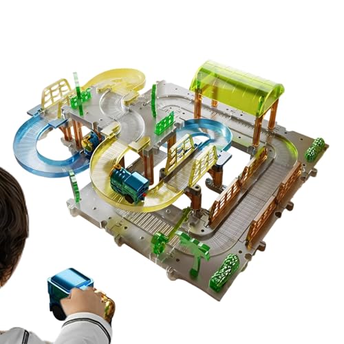 電動汽車セット 向け - ??レール?路セット,知育玩具 室内遊び 屋外プレイ 街や牧場の情景 贈り物に最適