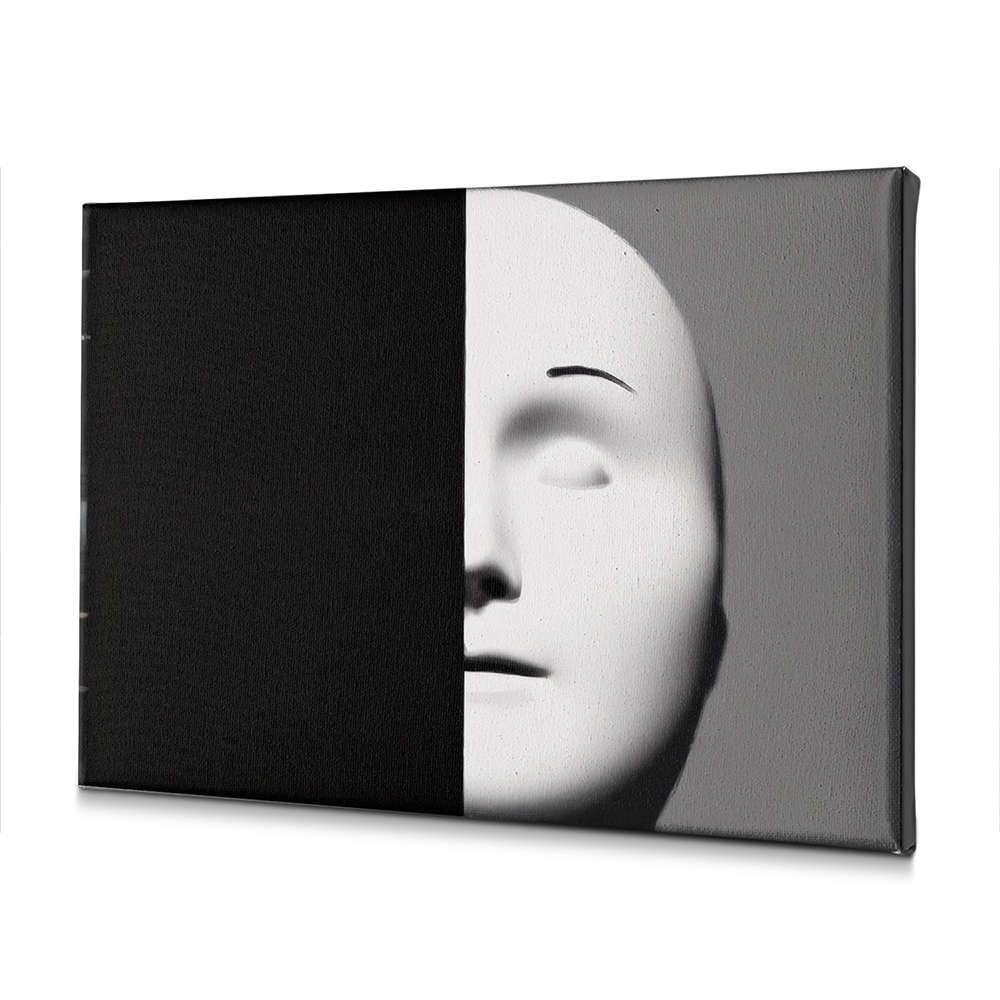Impression sur toile masque blanc solution déco salle de bain 40x60 - 4
