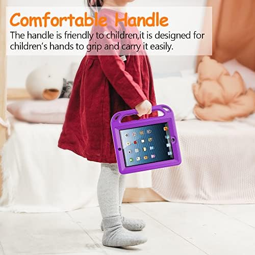 Surom Kids Case for iPad 2 3 4 Old Model- Built-in Screen Protector, Shockproof Handle Stand Kids Friendly Protective Case for iPad 2nd 3rd 4th Generation, Purple