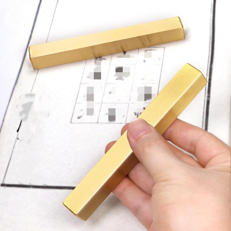 Amazon | 中国書道文鎮銅文鎮金属 文鎮 書道用 金属材料 金属角棒 真中