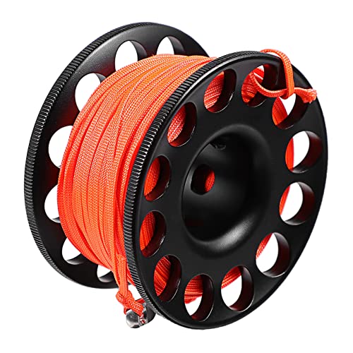 Spool de buceo duradero con cuerpo de aluminio y cabo guía de alta resistencia
