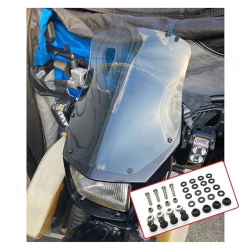 Pare-brise Suzuki DR650 réduisant la fatigue du vent visière moto fumée