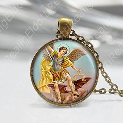 St. Michael the Archangel Catholic Necklace Medal Evil Protect Religious Pendant Jewelry Necklace