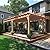 MUPATER 12x20 FT Retratable Wooden Pergola Gazebo for Patio with Arched Roof and Stakes, Outdoor Pergola Garden Shelter Cedar Framed for Backyard,Deck,Garden
