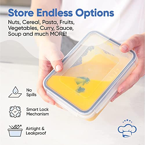 Chef's Path 48 Pcs Food Containers With Lids (24 Lids + 24 Containers) Food Dispensers - Airtight Plastic Containers For Pantry & Kitchen Organization - Bpa-Free Fridge Containers For Meal Prep And Food Storage #TOP2