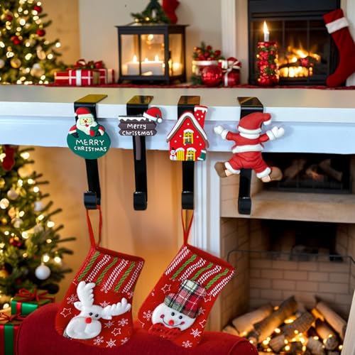 Porte-bas de noël sans perçage pour protéger votre cheminée des rayures - 6