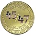 Aizics Mint Donald Trump Collectible 45 47 Gold Challenge Coin 24kt Gold Plating with Colorized 45 47 with USA Colors - Large Size 45mm x 3mm with Protective case