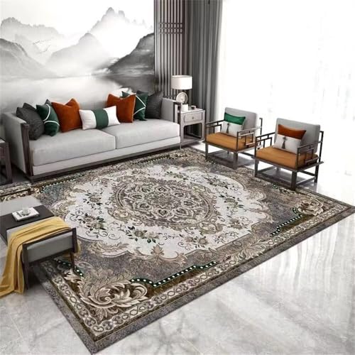DJHWWD Alfombra Grande Polipropileno Grigio 60x110CM Floral Vintage Alfombras para Niños Despacho