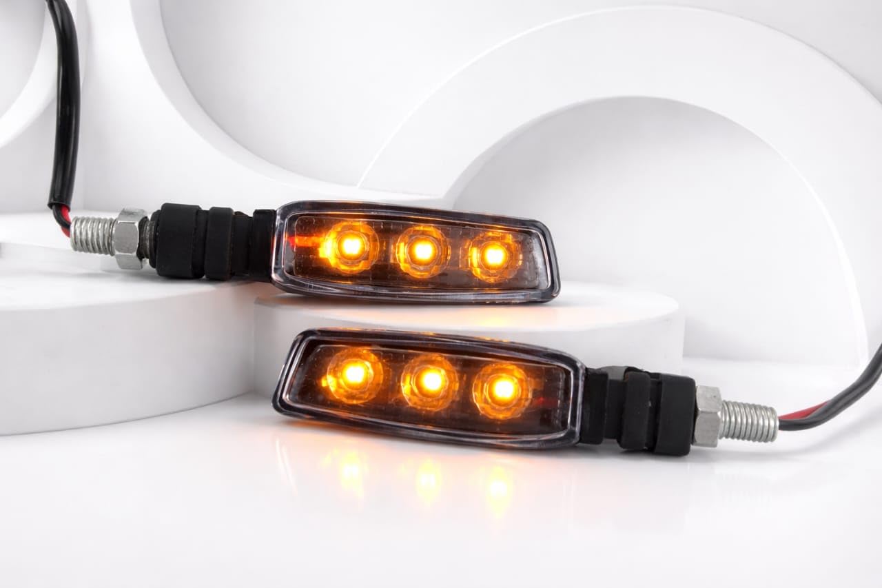BikerBloom LED Bike Indicator Lights (Pack of 2) | Universal Motorcycle Turn Signal Lamp | Waterproof LED Indicators for All Bikes-image-24