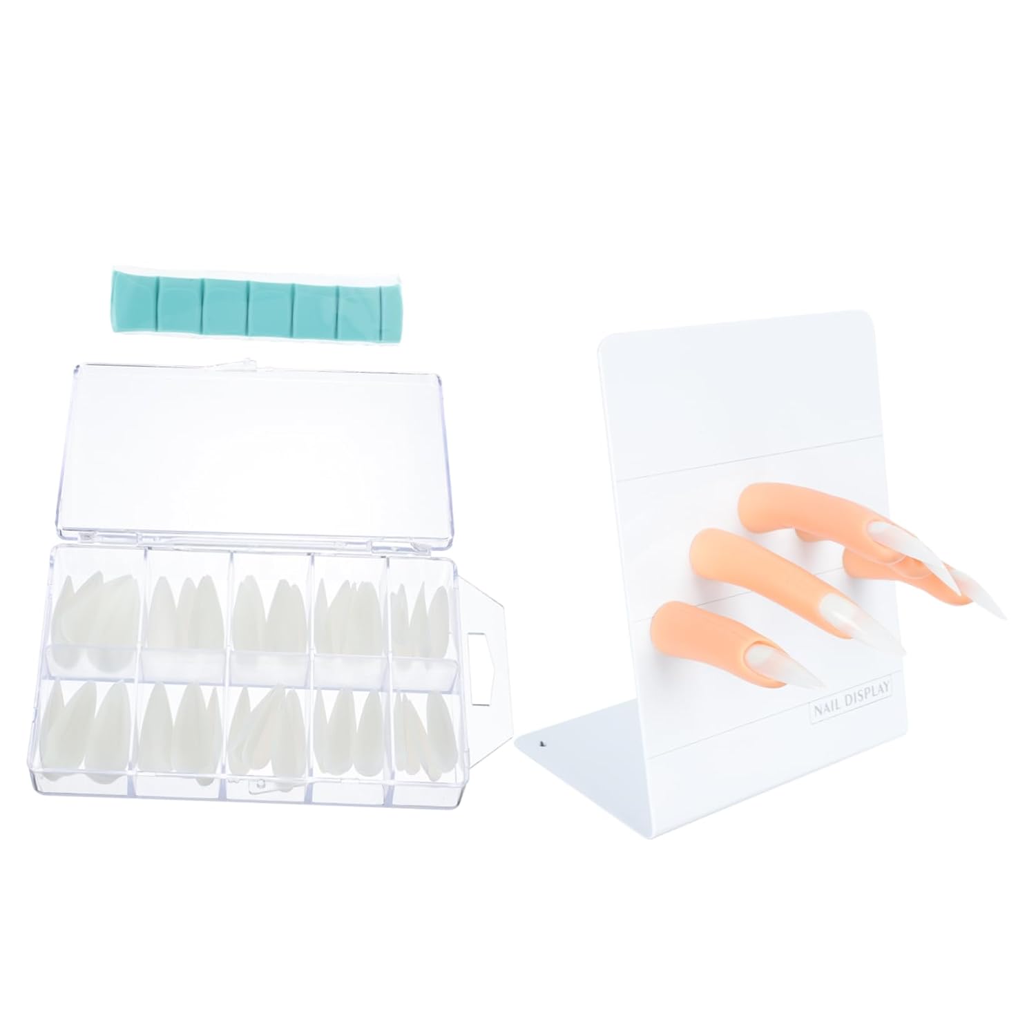 Mikinona 1set Manicure Practice Tool Flexible Fake Nail Finger Model Magnetic Base for Nail Art Training Ergonomic Design for Salon and Home Use