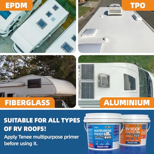 Tenee TENEE-RV ROOF SEALANT Liquid Rubber Rv Roof Coating White, Camper Rv Roof Sealant thumb #1