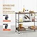 VEVOR Bar Cart, Home Serving Cart, 3 Tiers 300 LBS Industrial Rolling Beverage Station on Lockable Wheels, Mobile Alcohol Drink Cart with Removable Tray Wine Rack Glass Holder for Kitchen Dining Room