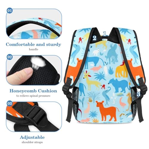 Ensemble de 2 sacs d'école enfants bleu multicolore pour ados - 4