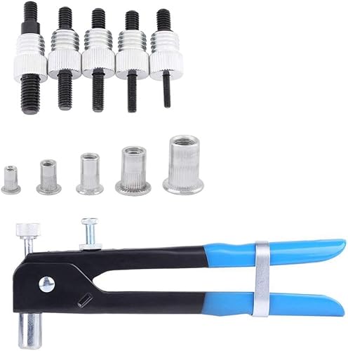 M3-M8 Kit de tuerca de remache ciego, herramienta de remache, tuerca de remache, pistola de rosca, remachadora de mano, herramienta de inserción