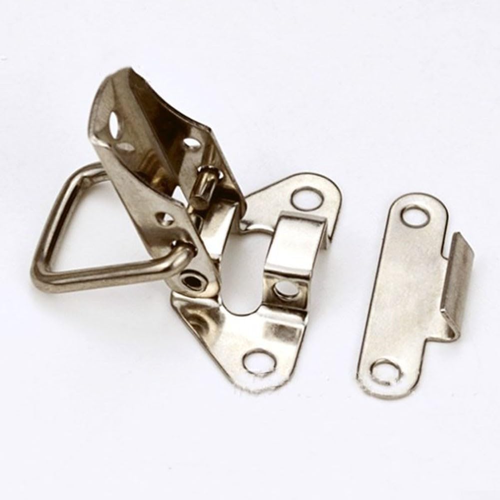 Stainless Steel Butterfly Clasp Latch for Toolbox, Flight Case, Wooden Box, Instrument Case & Luggage – Heavy-Duty x 3.8 cm Hardware Closure, 4-Pack