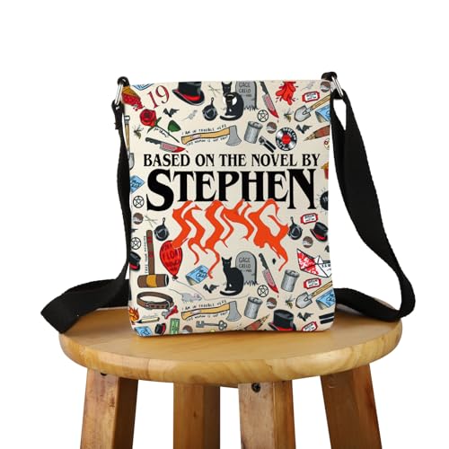 PWHAOO Book Inspired Gift Reading Enthusiasts Crossbody Bag Book Fan Travel Bag Horror Bookish Gift 7