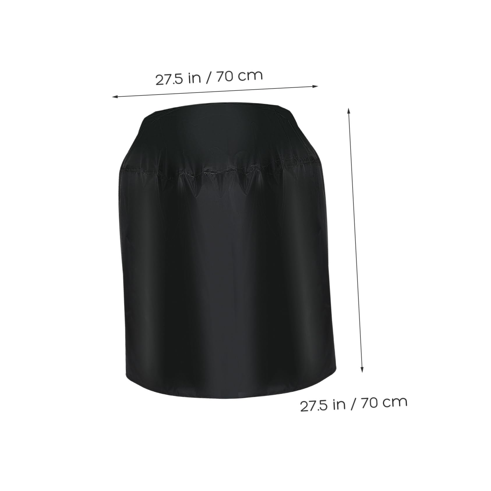 Happyyami Funda para Barbacoa Exterior Redonda, de Fibra de Poliéster, Negra, Resistente Lluvia Sol, Adecuado para Fuego y Parrillas de Carbón