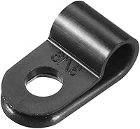 Vista 1 de uxcell 200 Uds Nylon R-Type Cable Clamp Organizador Cable Clips para Gestión de Cables 0.197 in Negro CC-0.5