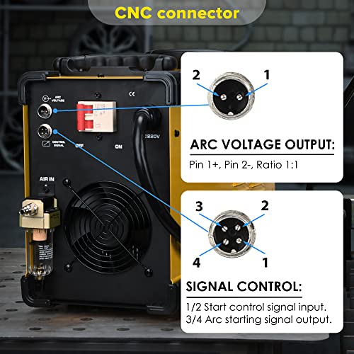 Hynade Cnc Blow Back Digital Air Plasma Cutter, Non-Hf Pilot Arc Non-Touch Plasma Cutting Machine, Thc Torch Height Control Enabled (Cut80Np) #TOP2