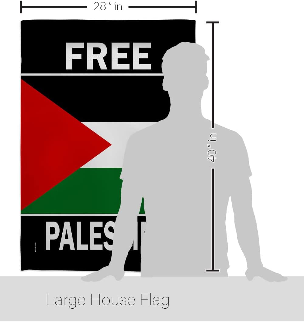 Free Palestine House Flag Support Cause Pray for Home Stand with Country International World Decoration Banner Small Garden Yard Gift Double-Sided, Made in USA