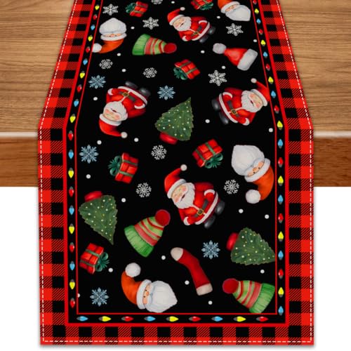 FARMNALL Christmas Table Runner Xmas Winter Holiday Decorations for Home