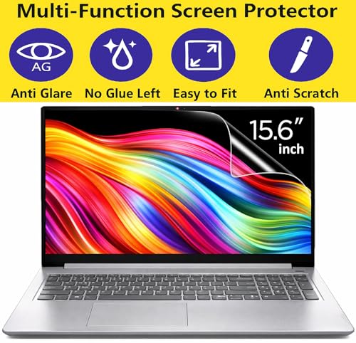 Image of Anjo 5 in 1 Combo Of 15.6 Inch & 16:9 Display Aspect Ratios Laptop Screen Protector, KeySkin, Body Lamination Trackpad & Lid (Transparent) & Laptop Sleeve