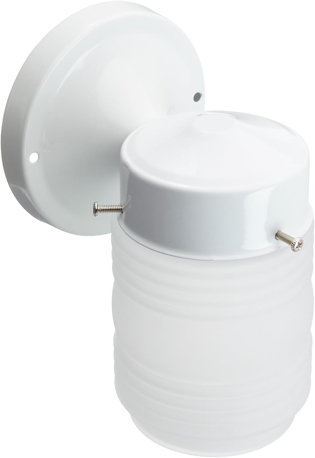 Nuvo SF76/702 Porch Wall Fixture with Frosted Mason Jar, Gloss White