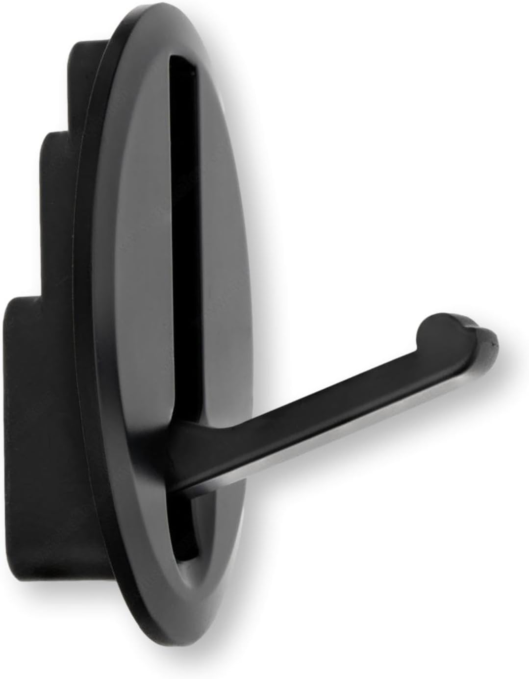 Retractable Recessed Round Plate Metal Hook in Brushed Brass, Brushed Nickel, Chrome or Matte Black (Matte Black)