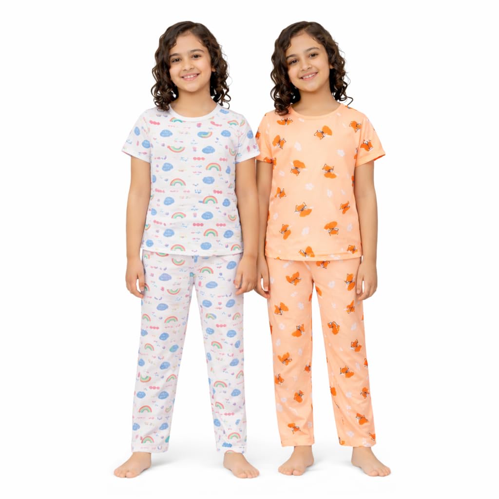 NammaBaby Girl Cotton Night Suit Tshirt Shorts Capri Pyjama Set - Multipacks - Review, Price and Buying Guide