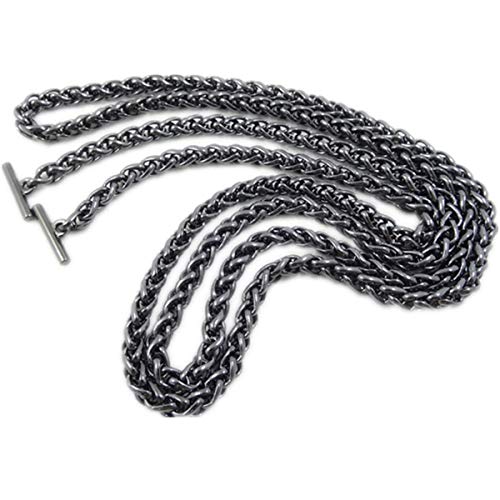 T Button Shape Black Mini Purse Chain Strap for Replacement