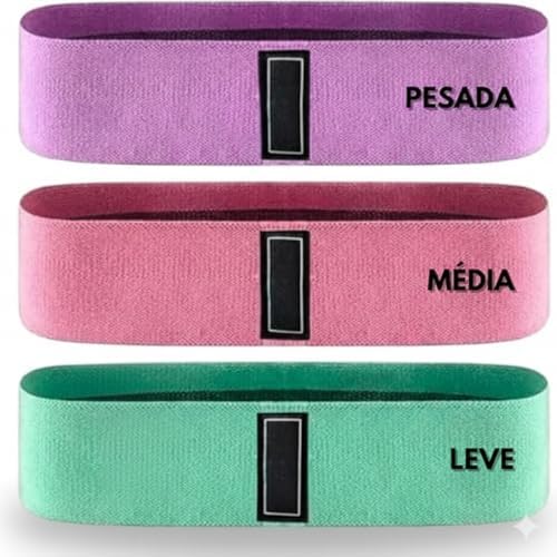 Kit 3 Faixas Elásticas de Exercício, Bandas de Resistência para T...