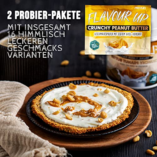 Geschmackspulver Mix Pack #2 mit 8x30g Proben, 8 unglaublich leckere Flavours, nur 8-14 kcal pro Portion, leckeres Aroma & angenehme Süße, vielseitig einsetzbar für Lebensmittel & Getränke, Flavour Up