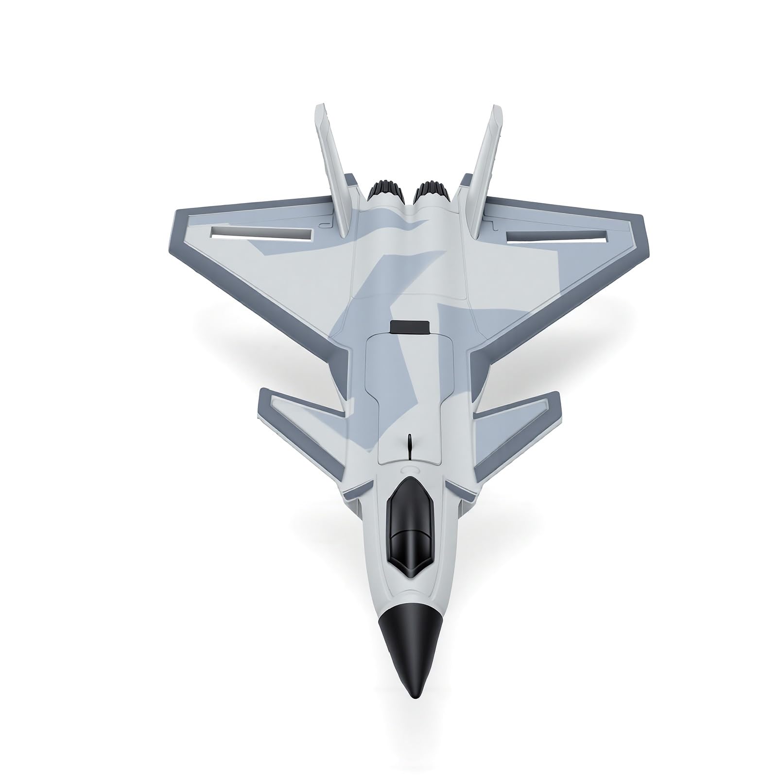 Avión RC Avión RC Controlado por Radio 2.4G 2 Canales EPP J20 Fighter Jet Toy Gyro de 3 Ejes Propulsión Trasera Doble con Baterías para Principiantes