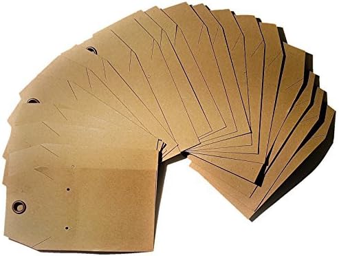 100 Tags of Kraft Combination Necklace and Earring Display Card with Riveted Hole Heavy Duty 14pt. Cardstock 2.5" x 4.5"H (100)